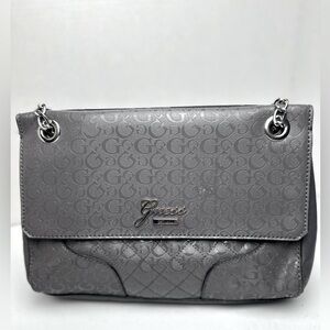 Guess Women's Gray Handbag‎ Purse with Silver Hardware